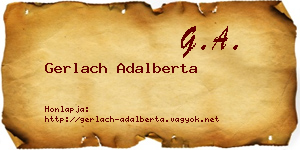 Gerlach Adalberta névjegykártya